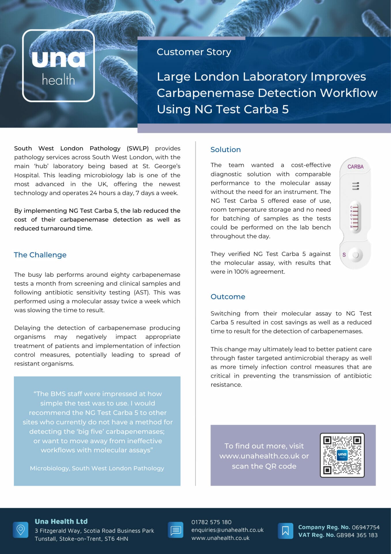 How Large London Laboratory Improved Carbapenemase Detection Workflow Using Carba 5