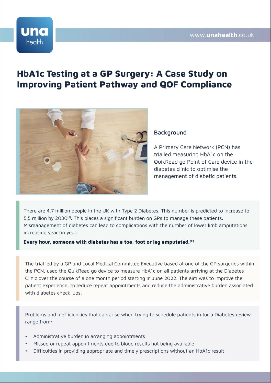HbA1c Testing at a GP Surgery: A Case Study on Improving Patient Pathway