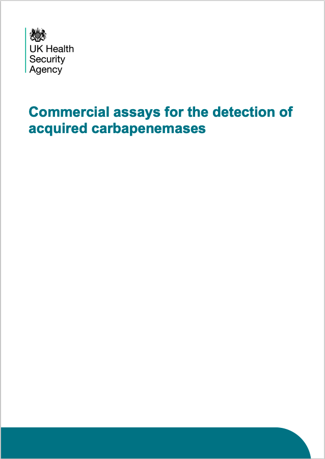 UK HSA - Commercial assays for the detection of acquired carbapenemases